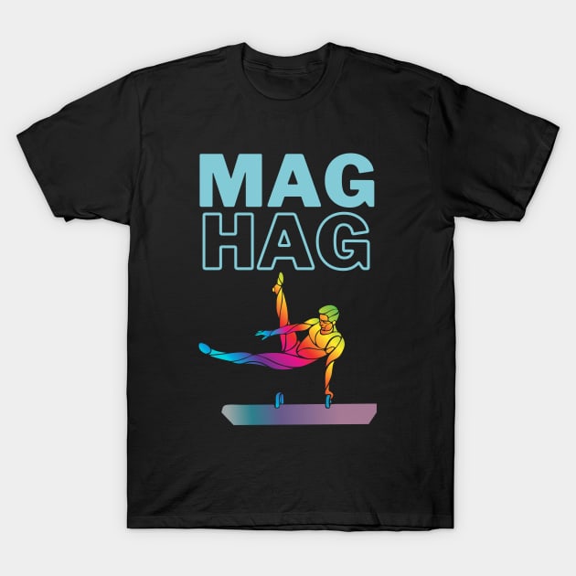 MAG HAG blue T-Shirt by Half In Half Out Podcast